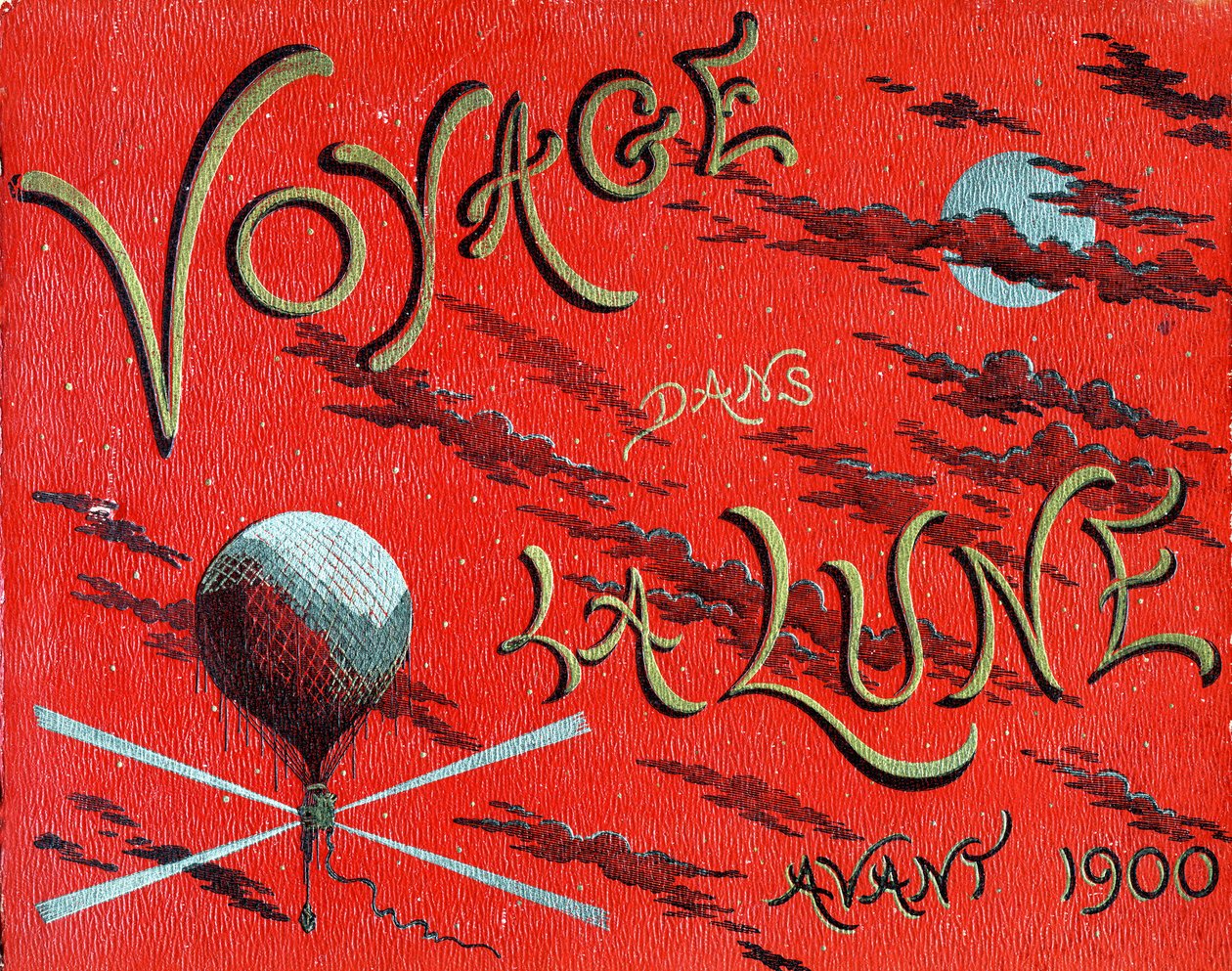 Omslag til bogen "Voyage dans la lune avant 1900" af A. de Ville d