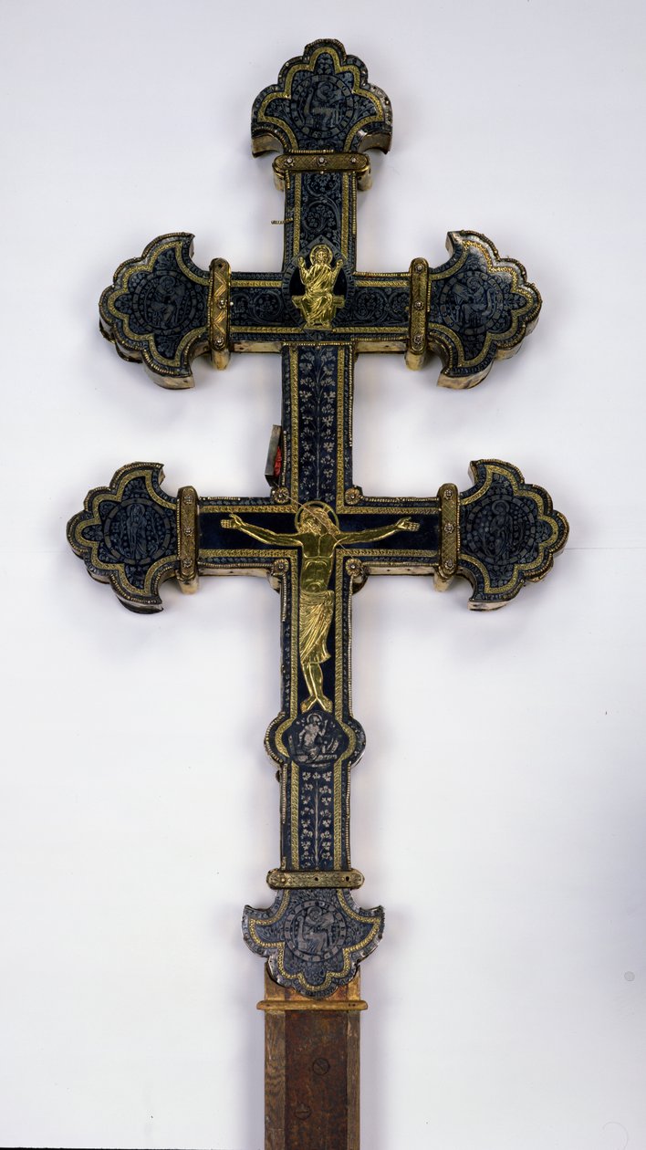 Kors, fra Clairmarais Abbey (guld indlagt med halvædelsten) (se også 232669) af French School