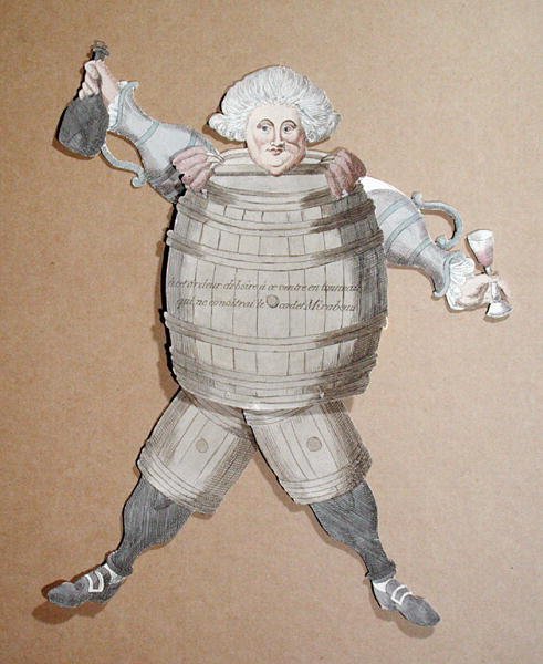 Udskæring af Louis Riqueti (1754-95) Vicomte de Mirabeau, ca. 1790 (se også 104552) af French School