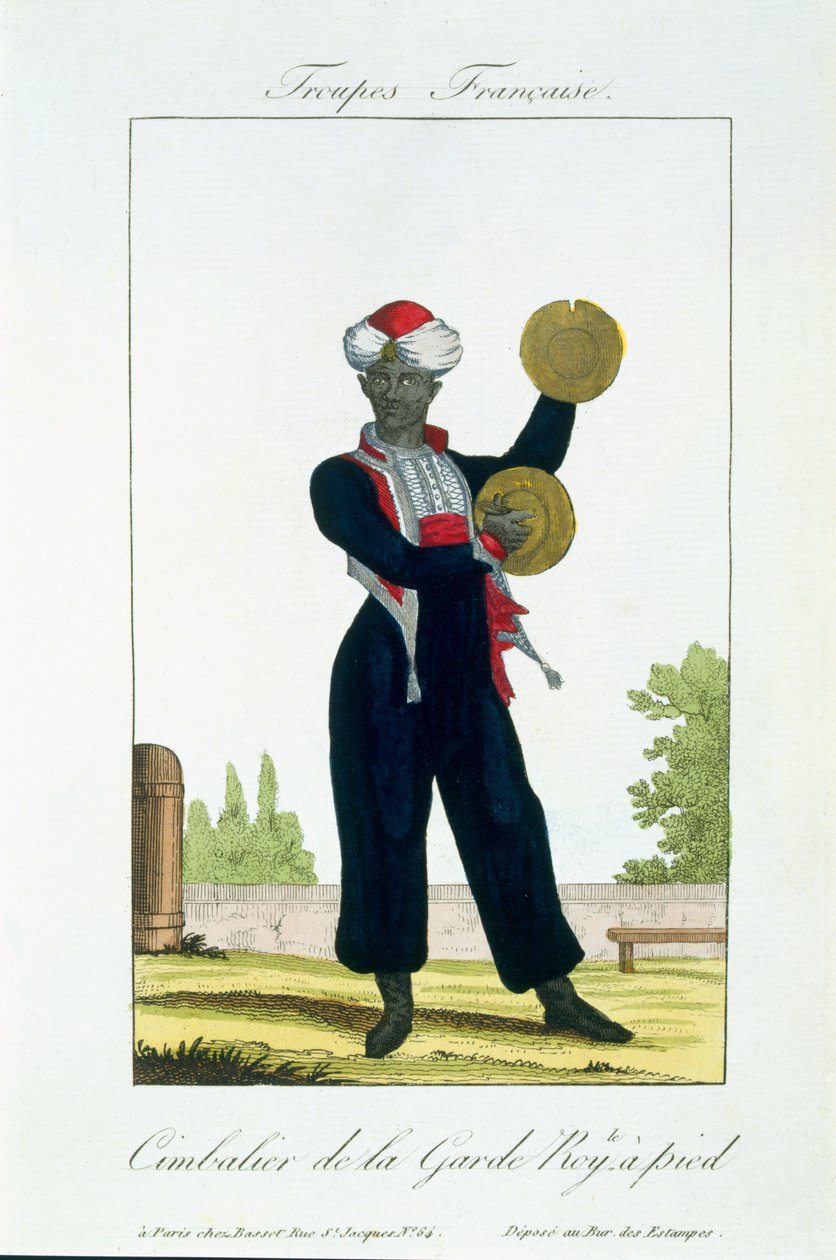 bækkenspiller fra den kongelige garde, ca. 1790 af French School