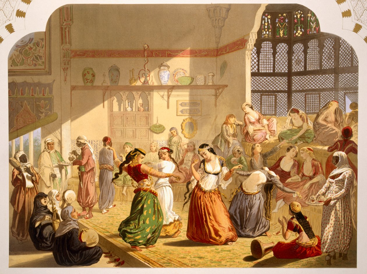 Danseceremoni i Kairo, 1860 af French School