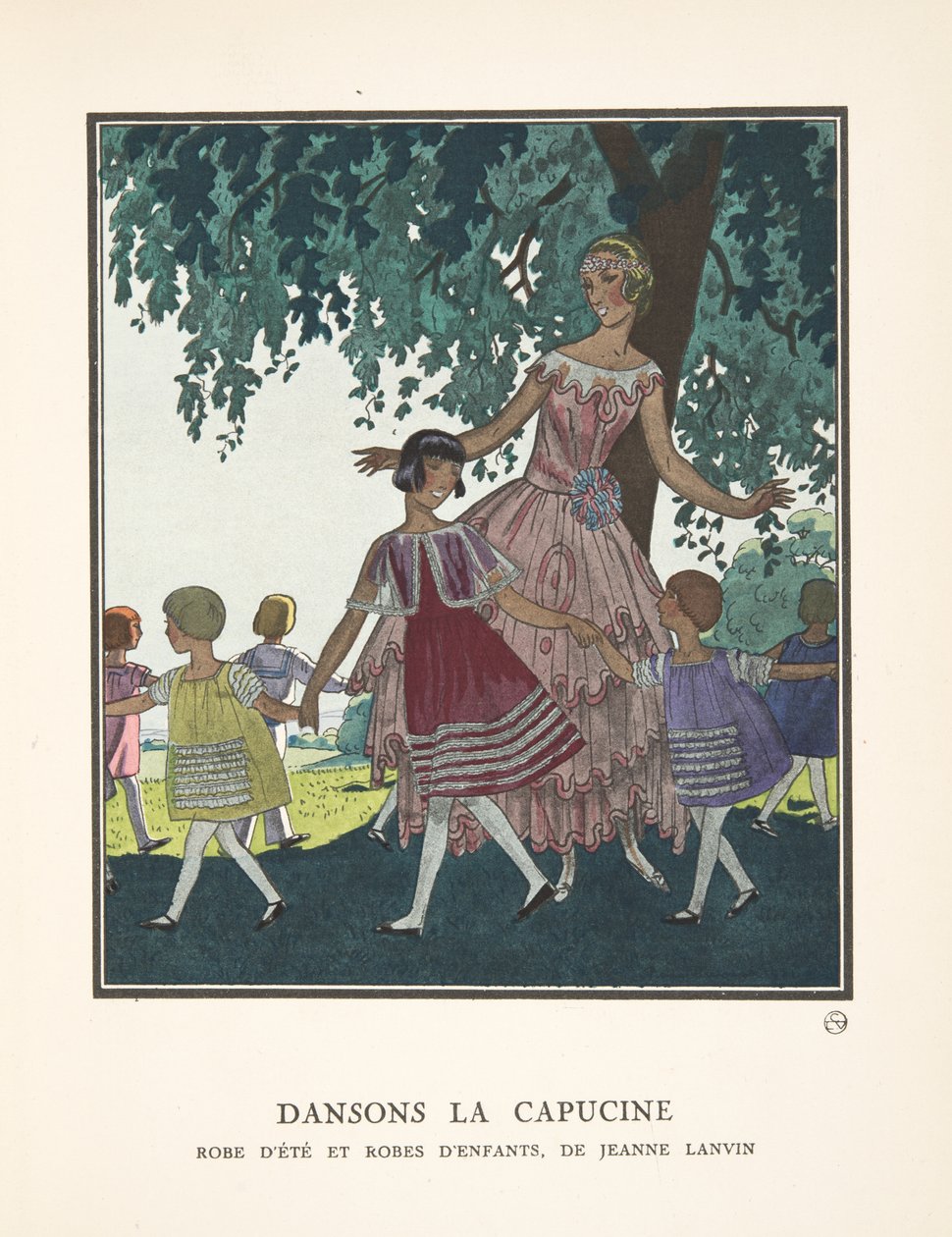 Dansons la Capucine, fra en samling af modetallerkener af French School