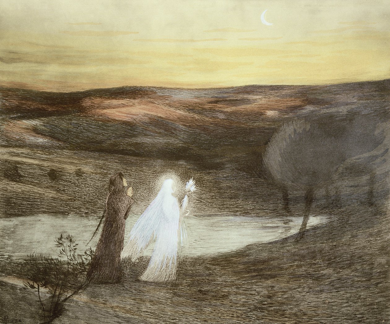 Dante og Beatrice, fra LEstampe Moderne, udgav Paris 1897-99 af French School