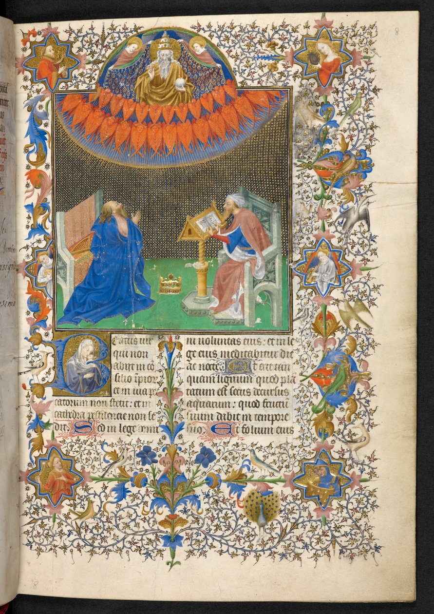 David ja Herra, Johannes Peloton Breviary, Add. 35311, f.8r af French School