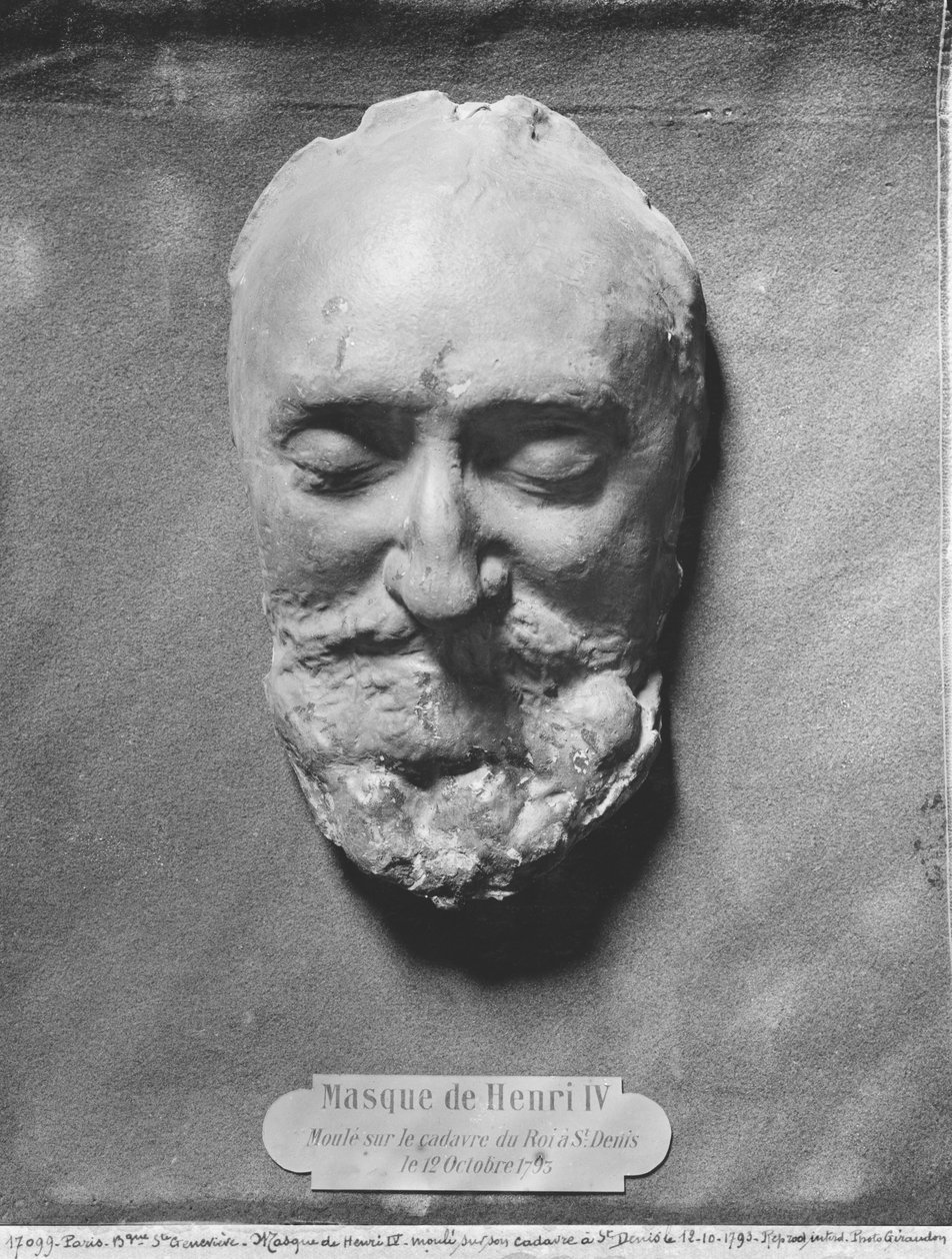 Dødsmaske af Henrik IV af Frankrig, 1793 (gips) af French School