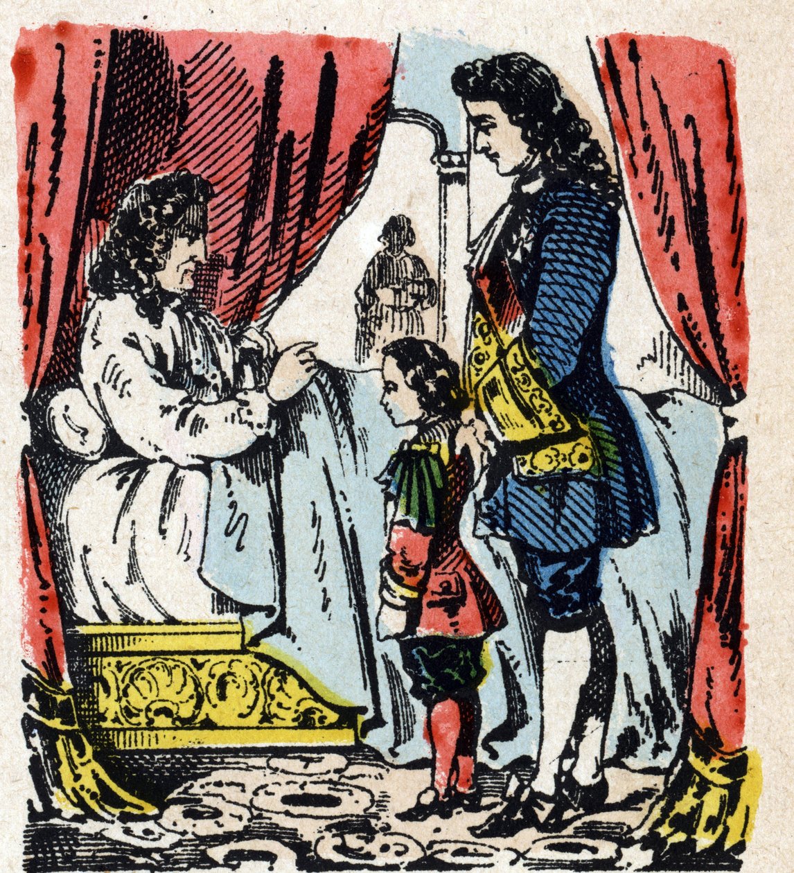 Ludvig XIVs død i Versailles den 1. september af French School