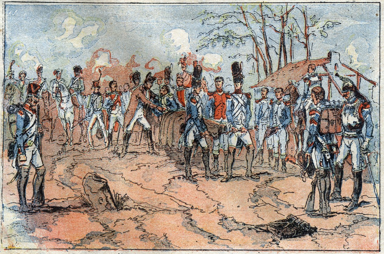 Marechal Jean Lannes (1769-1809) død i slaget ved Essling den 28. maj af French School