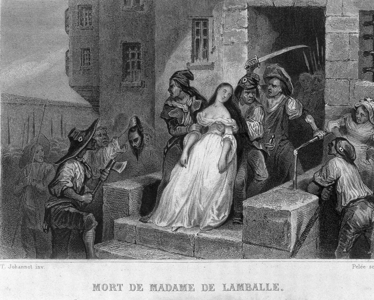 Marie Therese af Savoie Carignan (1749-1792), prinsesse af Lamballe (1792) døde - i "Den franske revolution" af Thiers. 19. århundrede af French School