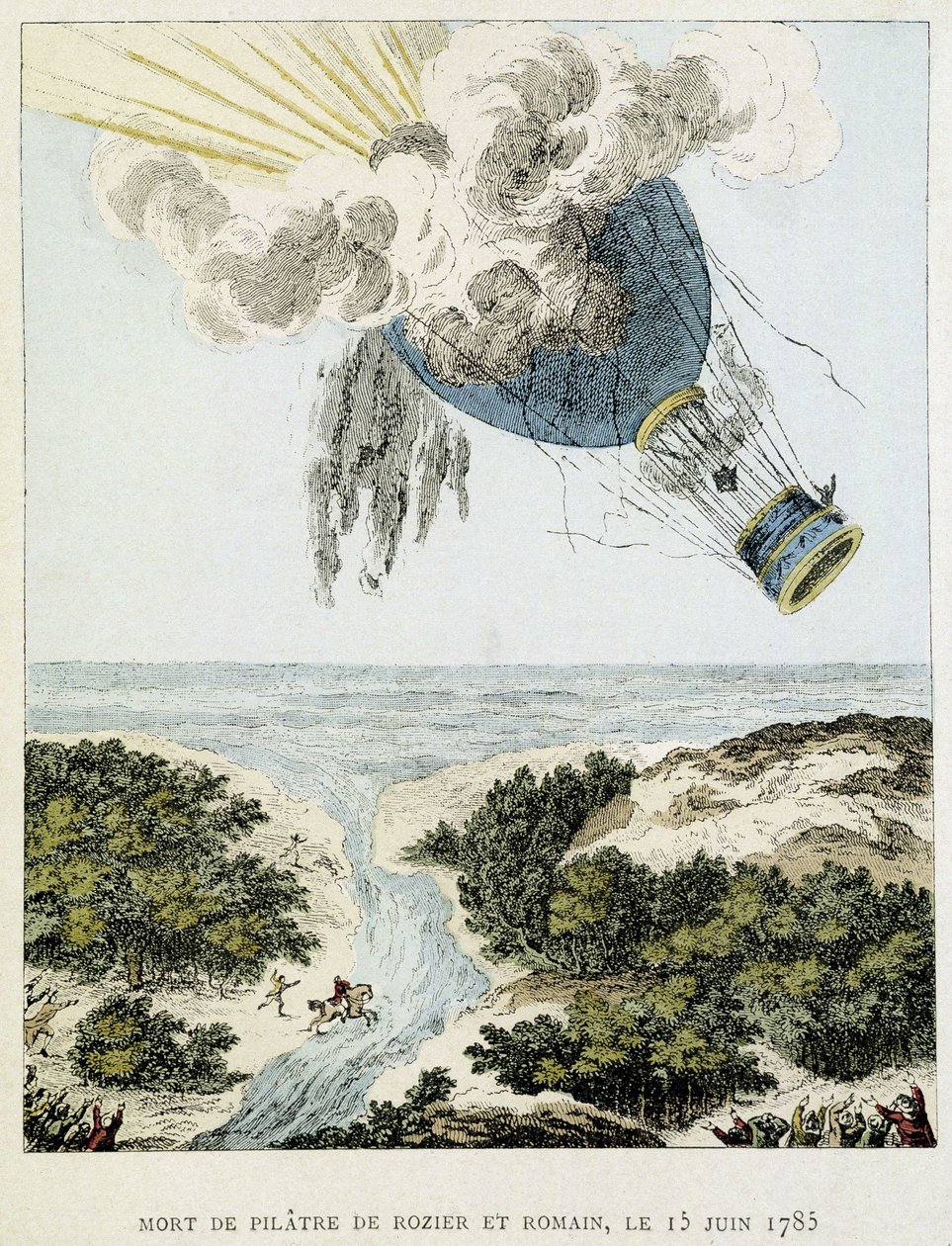 Pilâtre de Rozier et Romains død af French School