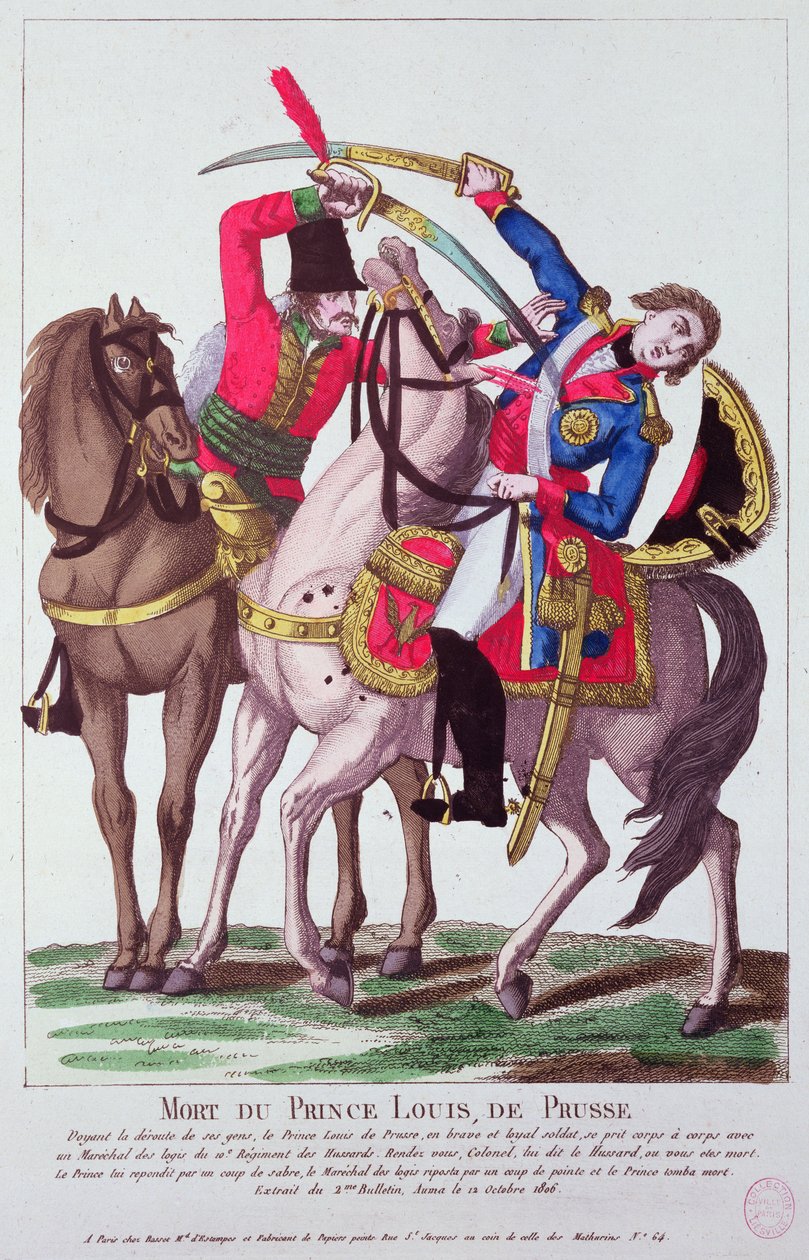 Prins Louis af Preussens død den 10. oktober 1806 af French School