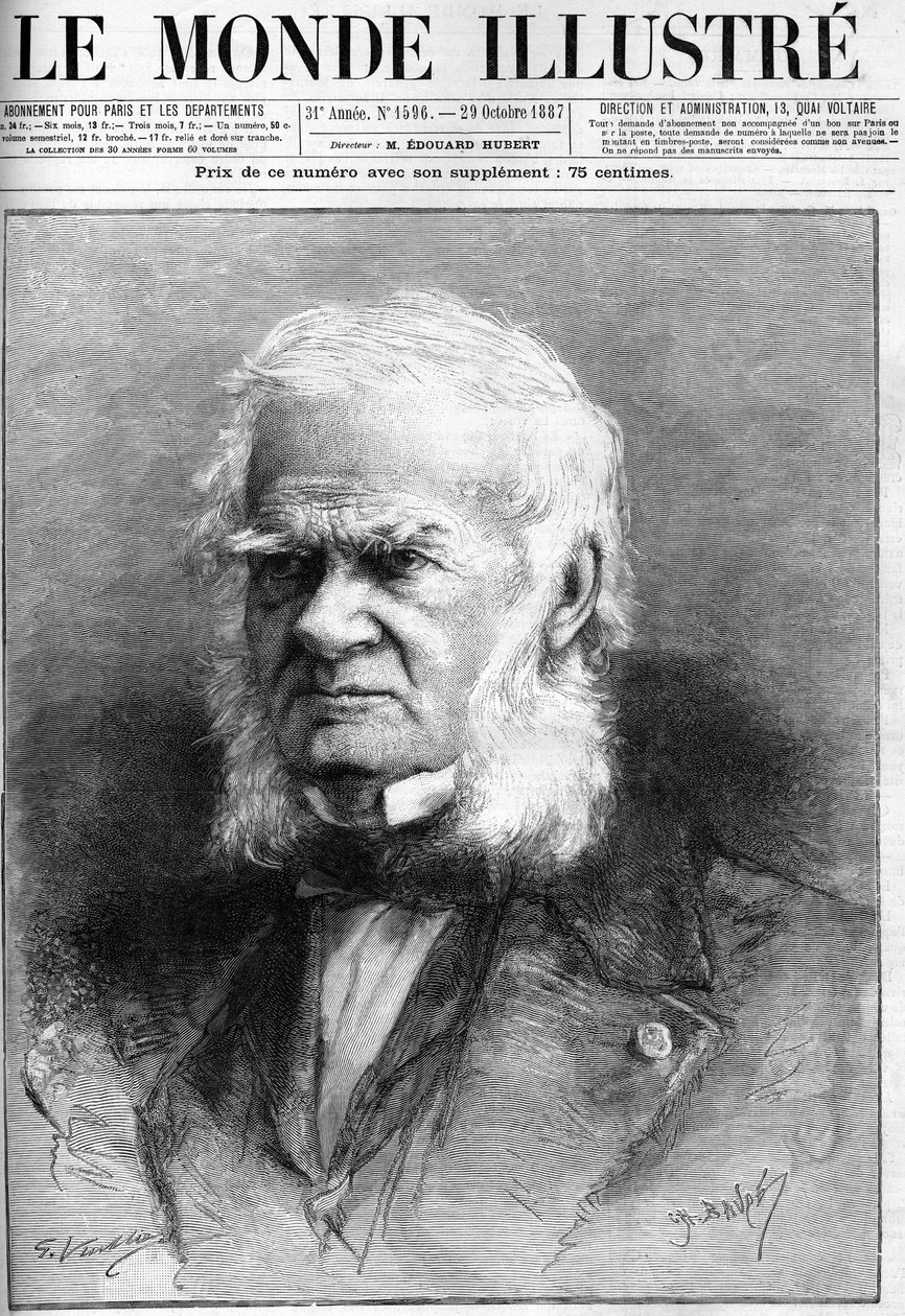 Akademikeren Auguste Cuvillier Fleury (1802-1887) (Cuvillier-Fleury) døde i "The Illustrous World"" den 29. oktober af French School