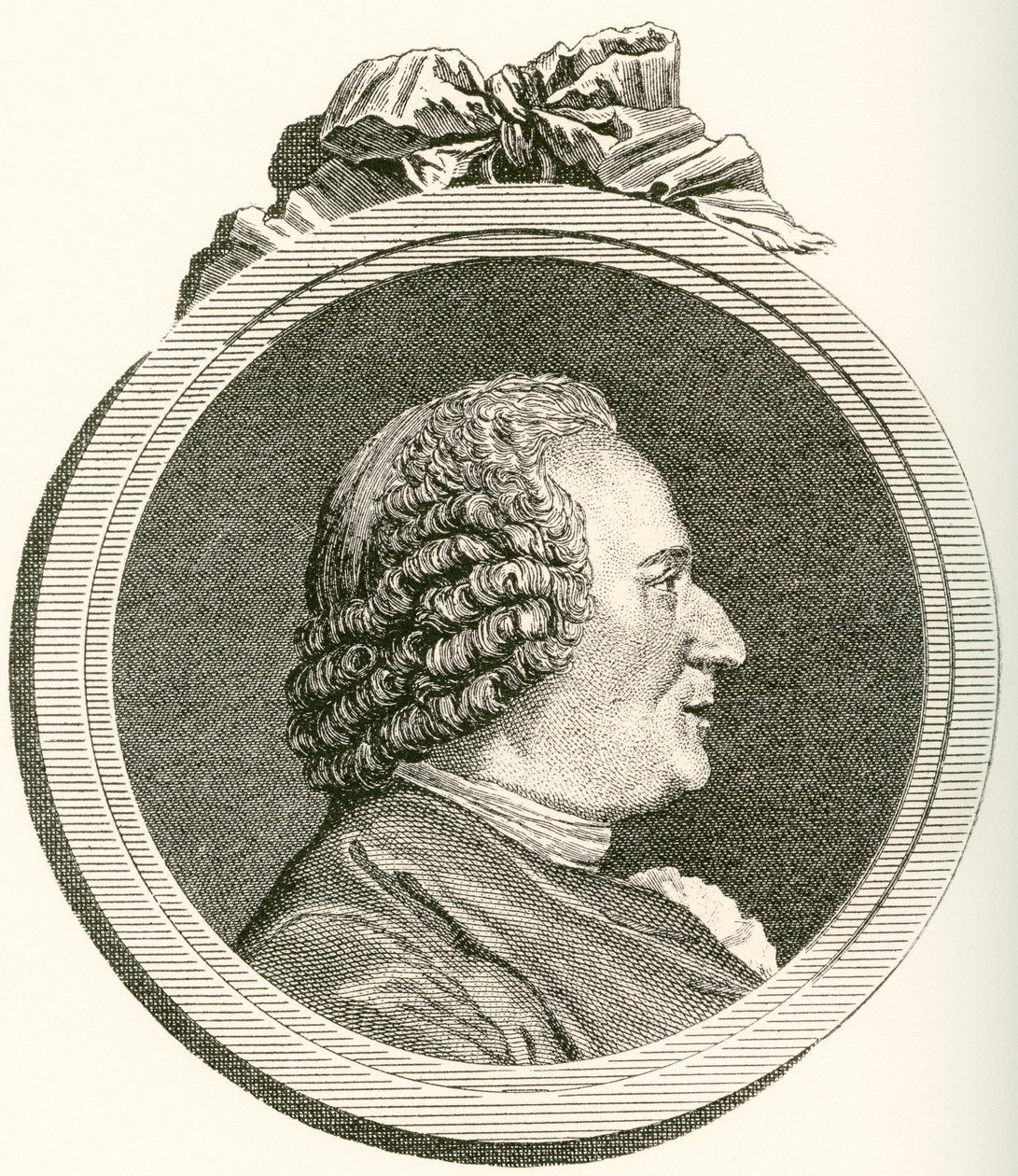 Denis Diderot, 1713 1784. Fransk filosof, kunstkritiker og forfatter. Fra Les Heures Libres udgivet 1908. af French School