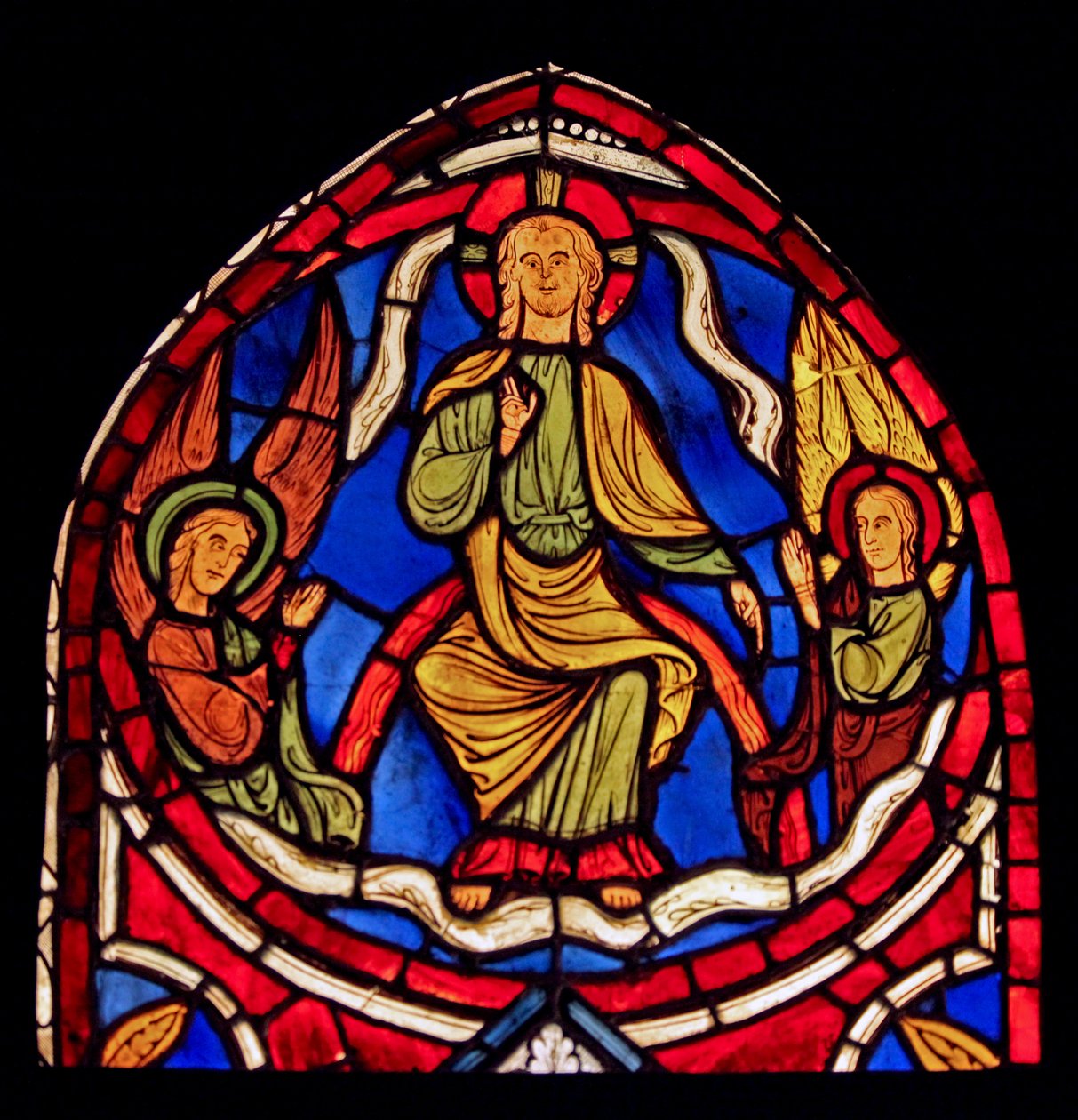 Afbilder Kristus i herlighed (ex Varennes-Jarcy - oprindeligt fra Abbey de Gercy?) af French School