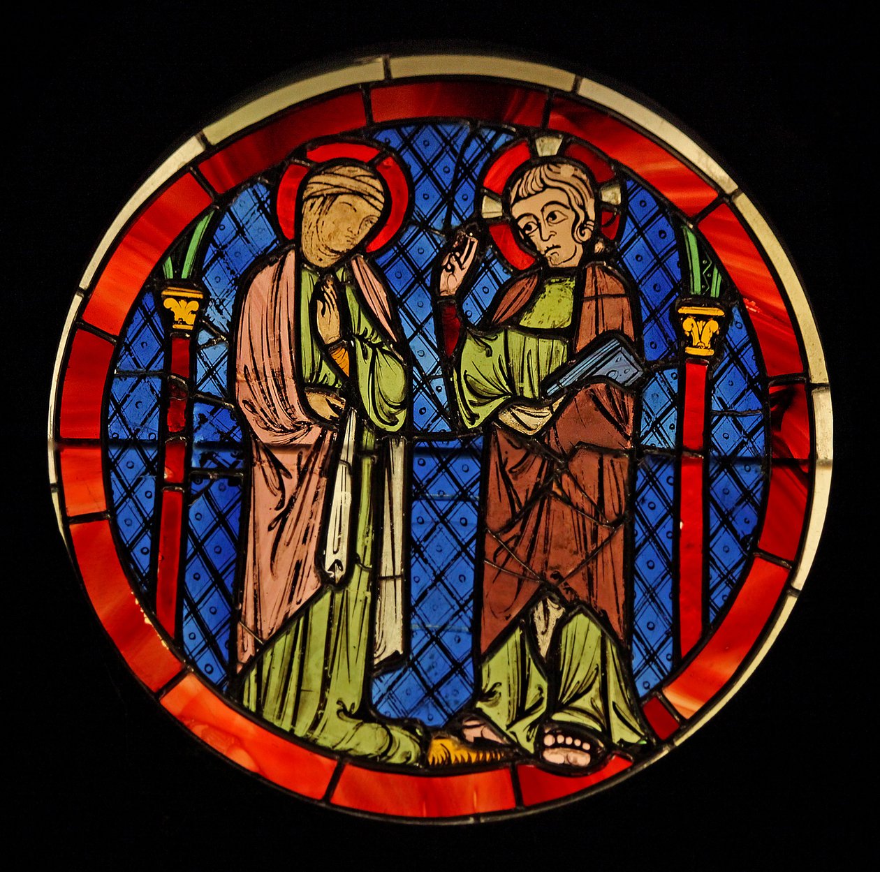 Viser Kristus med en kvinde, ex Ste Chapelle af French School