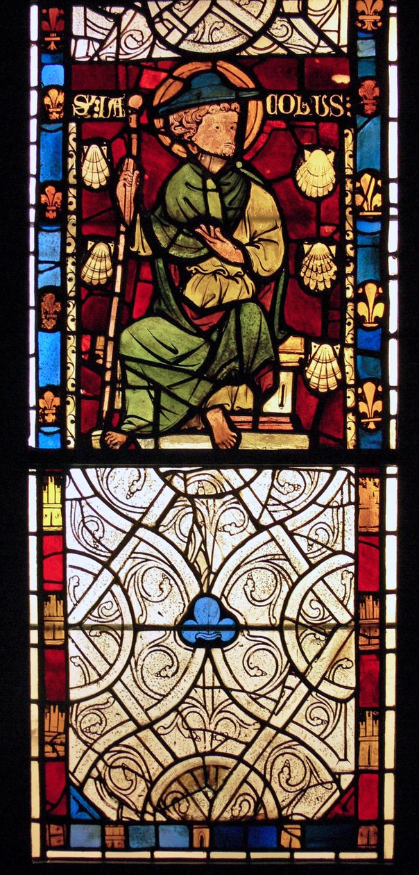 Afbilder St James: grisaille fra Chapelle du Chateau, Rouen? af French School