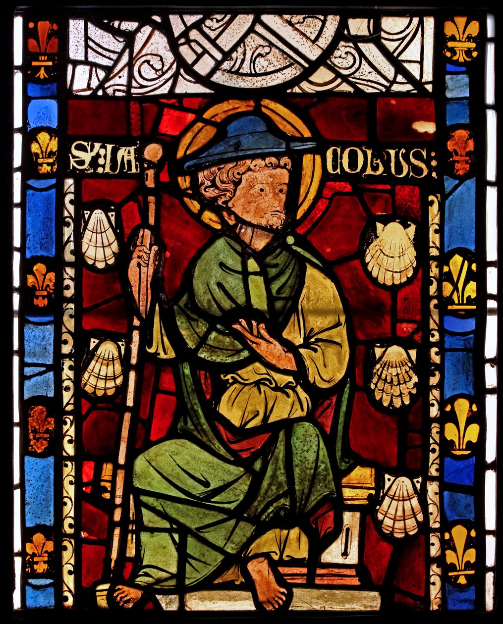Afbilder St James: grisaille fra Chapelle du Chateau, Rouen? af French School