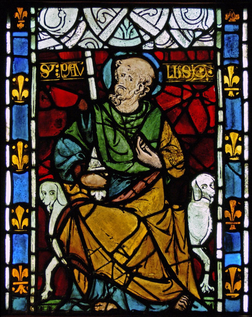 Afbilder St. Paul: grisaille fra Chapelle du Chateau, Rouen? af French School