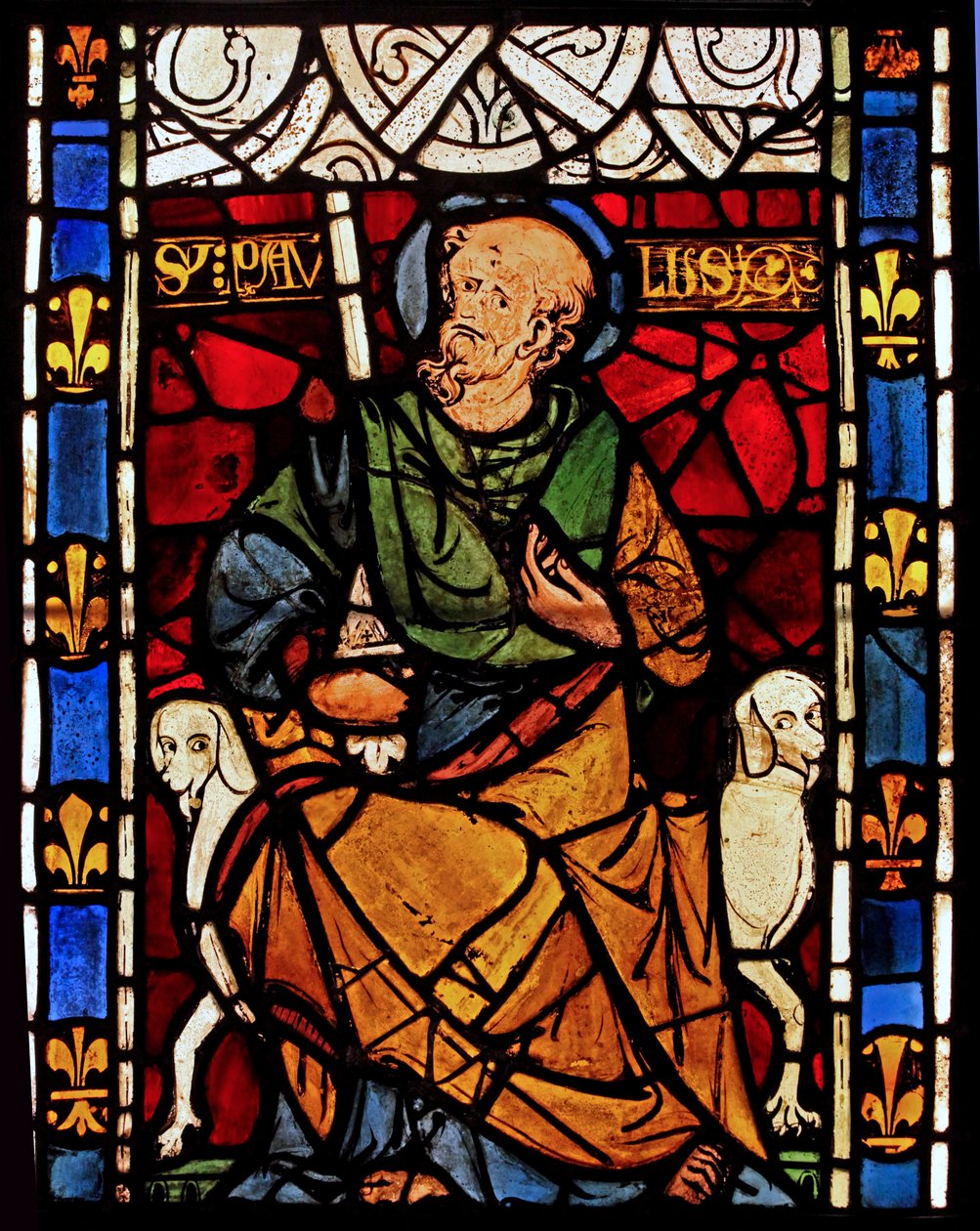 Afbilder St. Paul: grisaille fra Chapelle du Chateau, Rouen? af French School