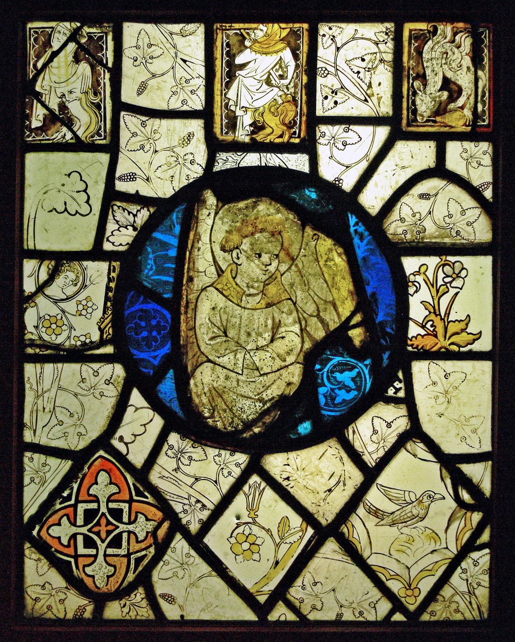 Afbilder grisaille med grotesker og en engel; Normandiet af French School
