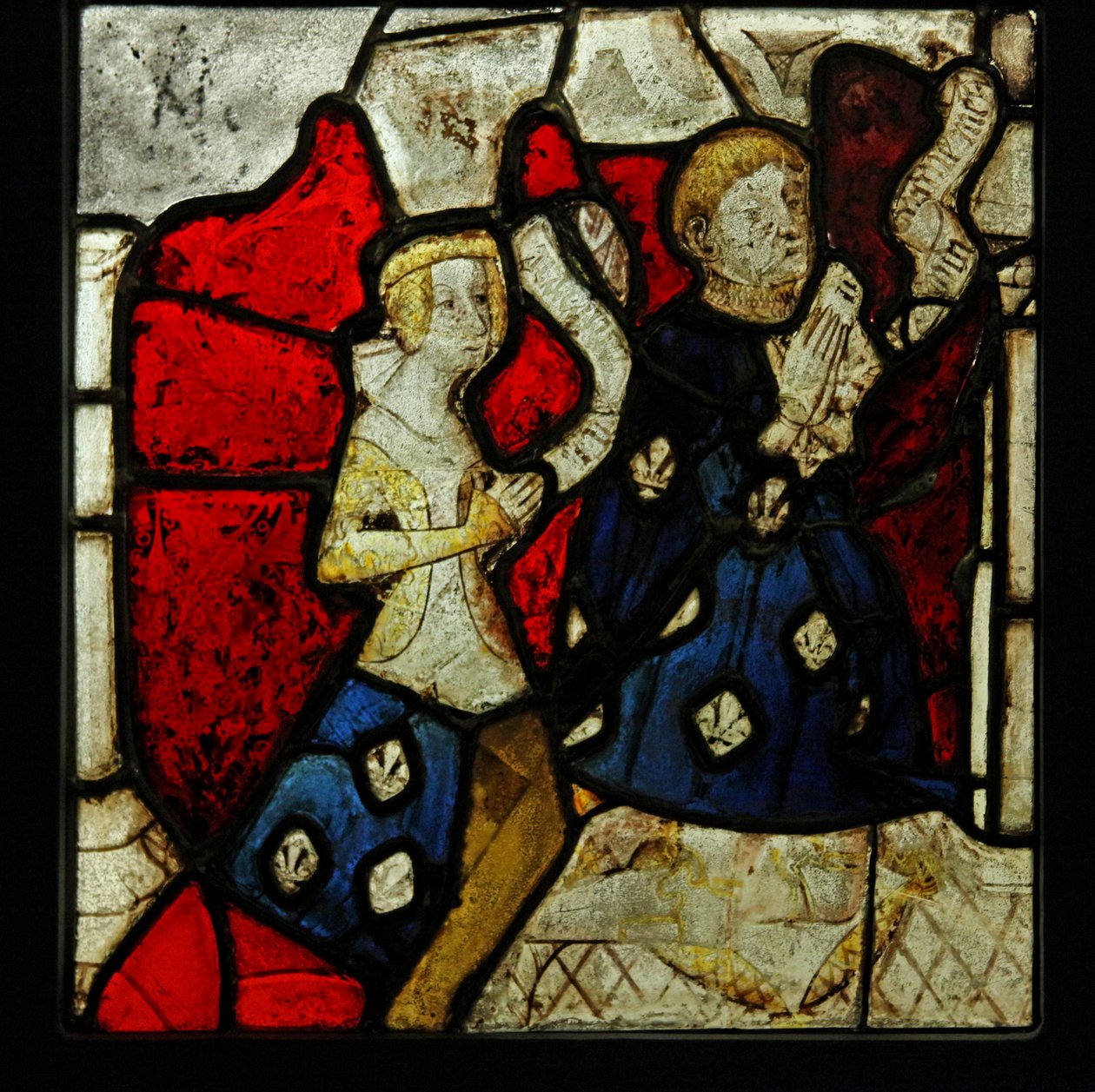 Viser to døre, oprindeligt fra Church of Betton, Bretagne af French School