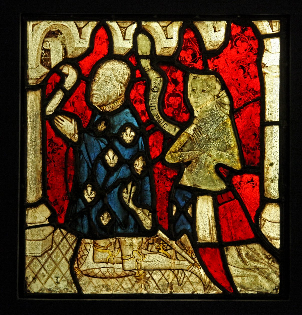 Viser to døre, oprindeligt fra Church of Betton, Bretagne af French School