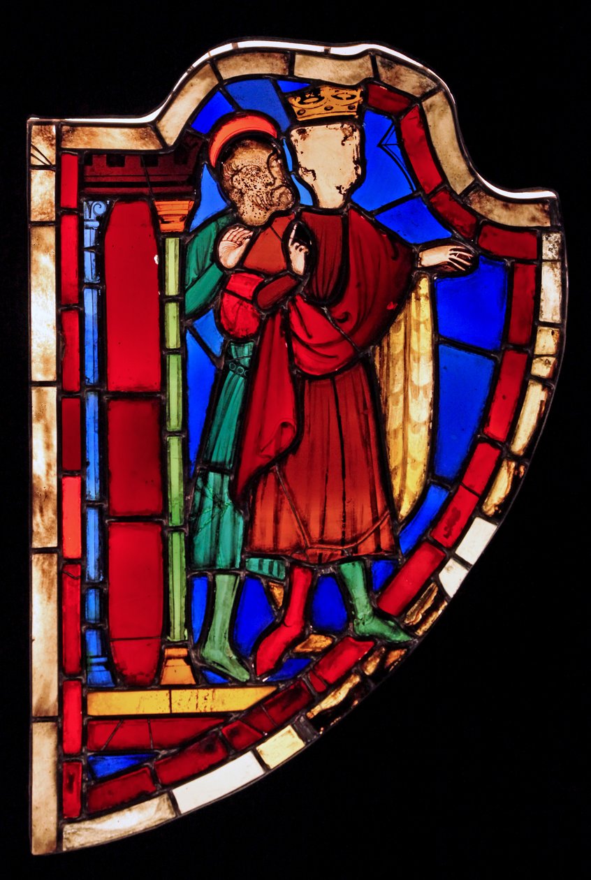 Afbilder to personer, ex Ste Chapelle (Bay C, Esther-vinduet) af French School