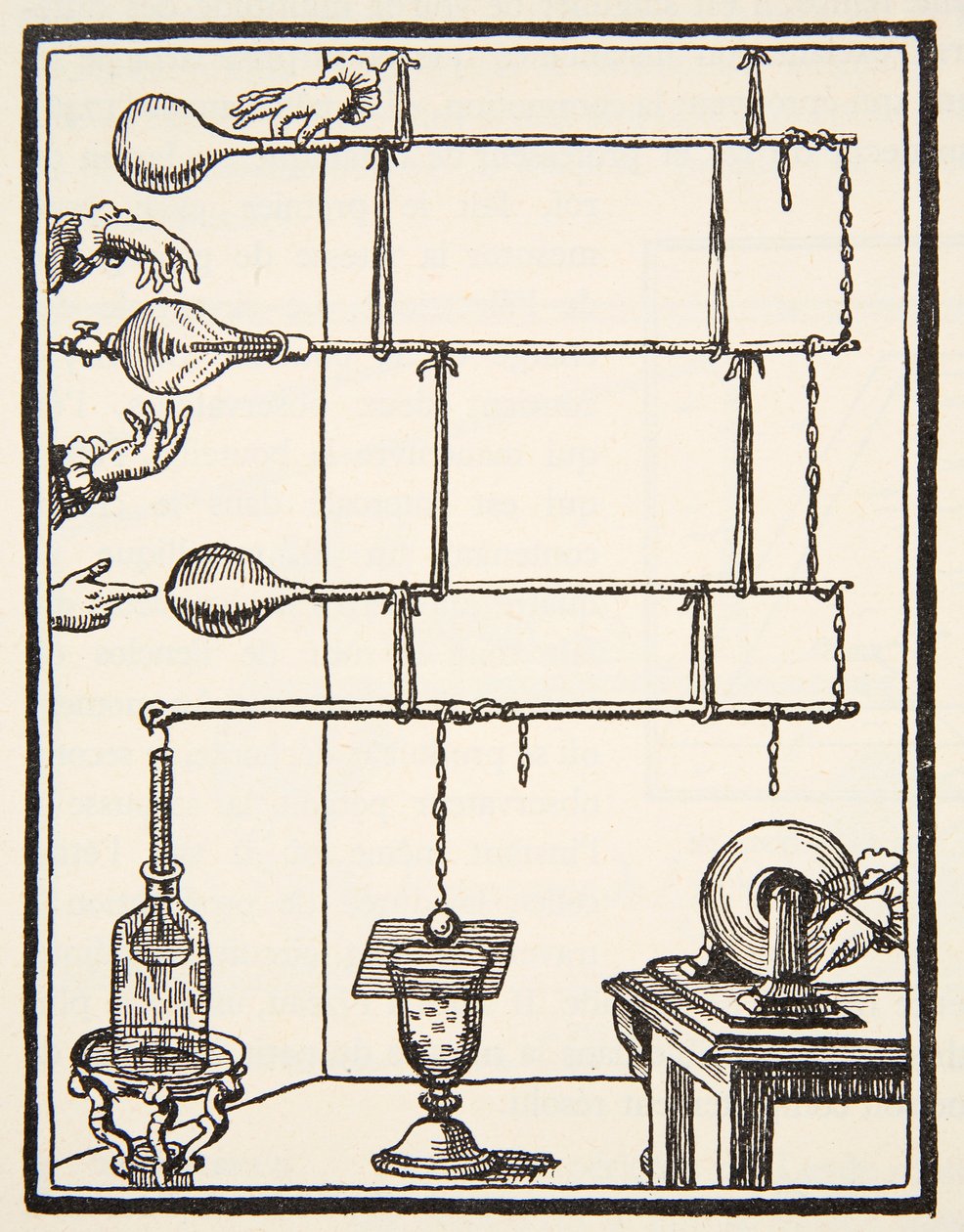 Descarges electriques dan lai rarefie, 1753, kopi af Boris Mestchersky (d.1957) illustration fra Histoire de la Nation Francaise, Sciences, bind I & II, af Gabriel Hanotaux (1853-1944), 1924 (lith) af French School