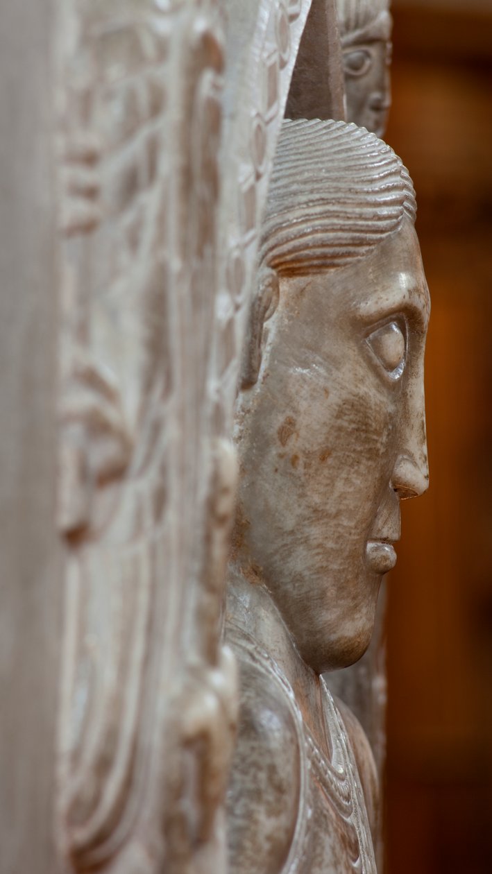 Detalje, Kristus i Majestæt, ambulatoriet (marmor) af French School