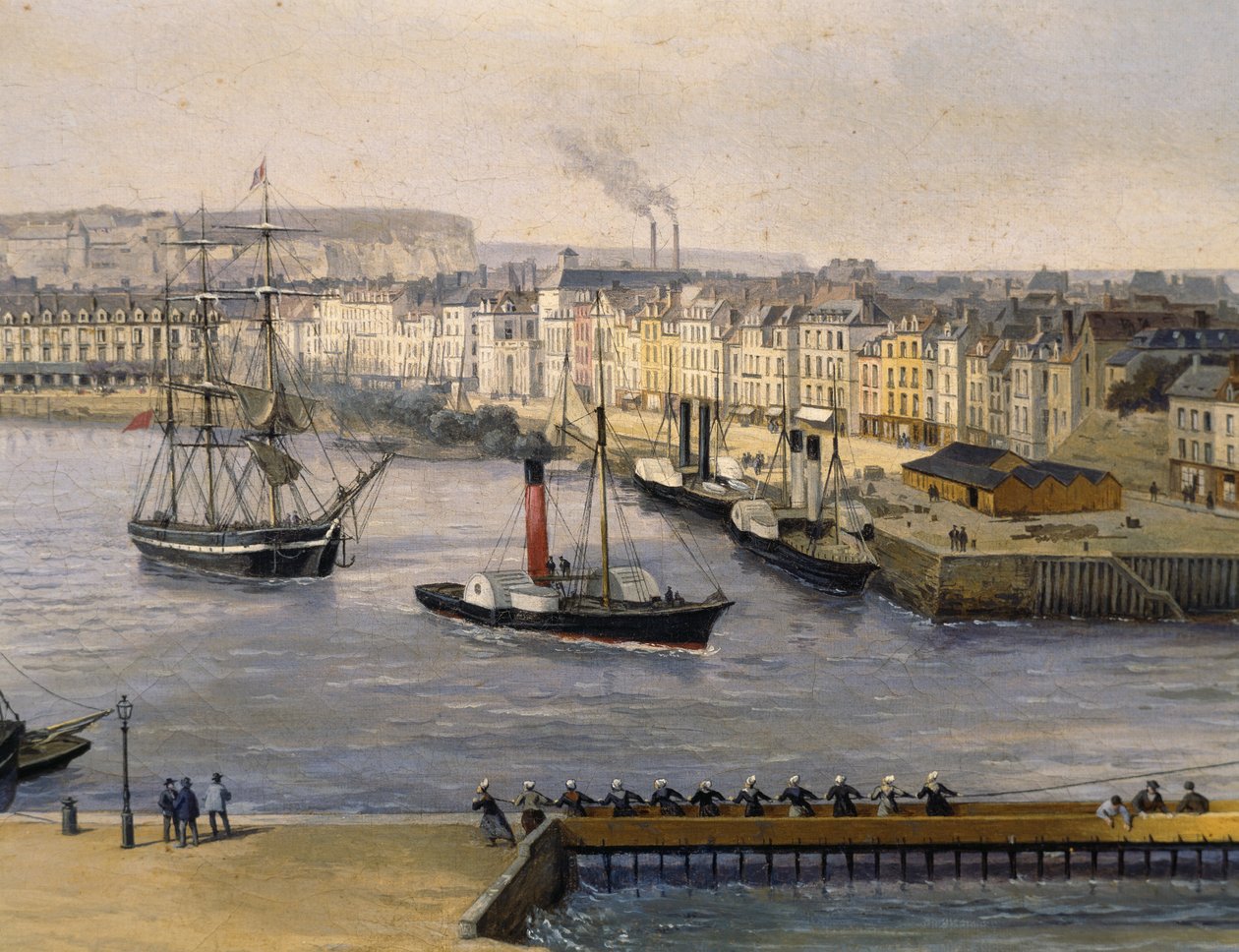 Dieppe havn af French School