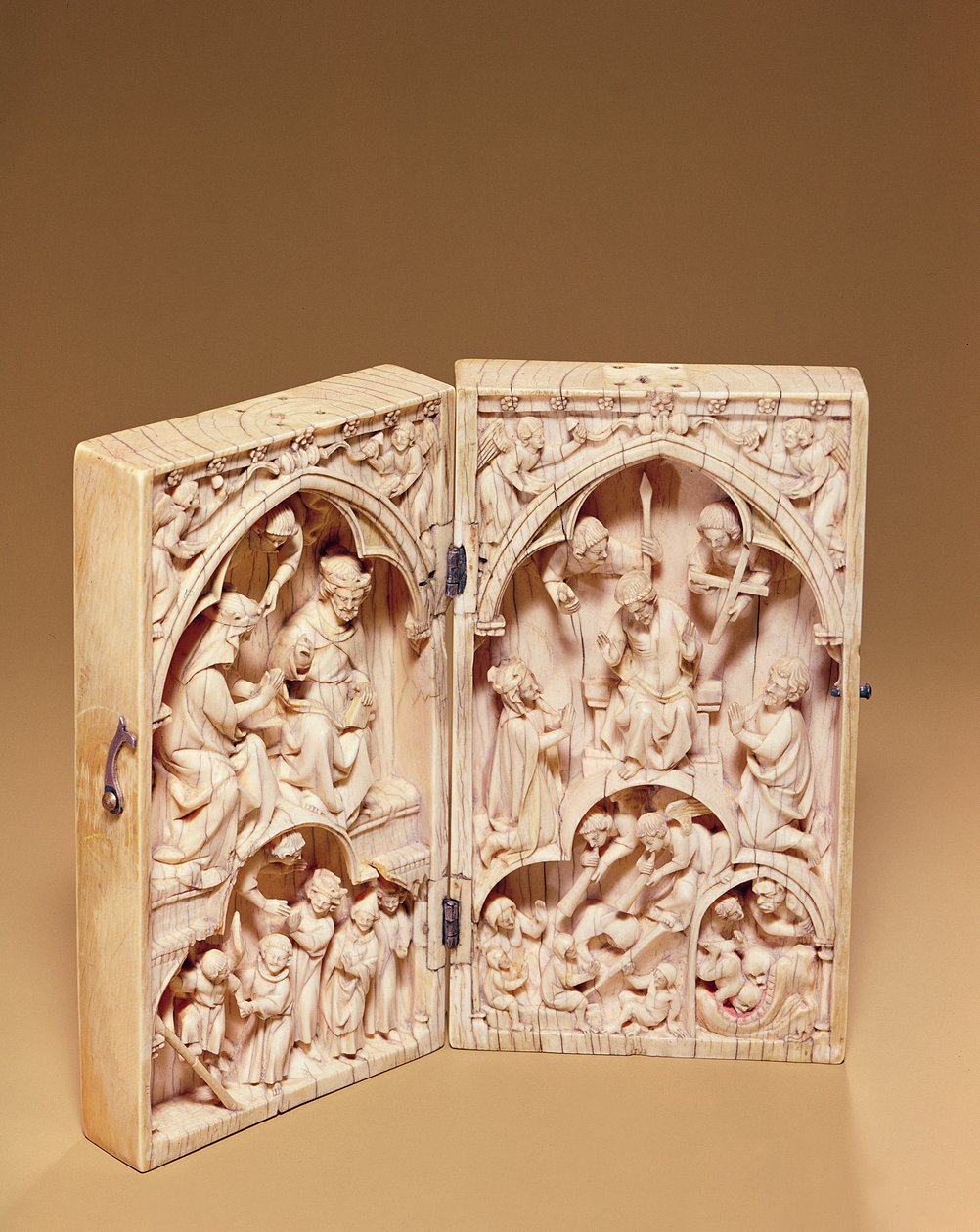 Diptykon med Jomfruens kroning og den sidste dom, ca. 1260-70 af French School