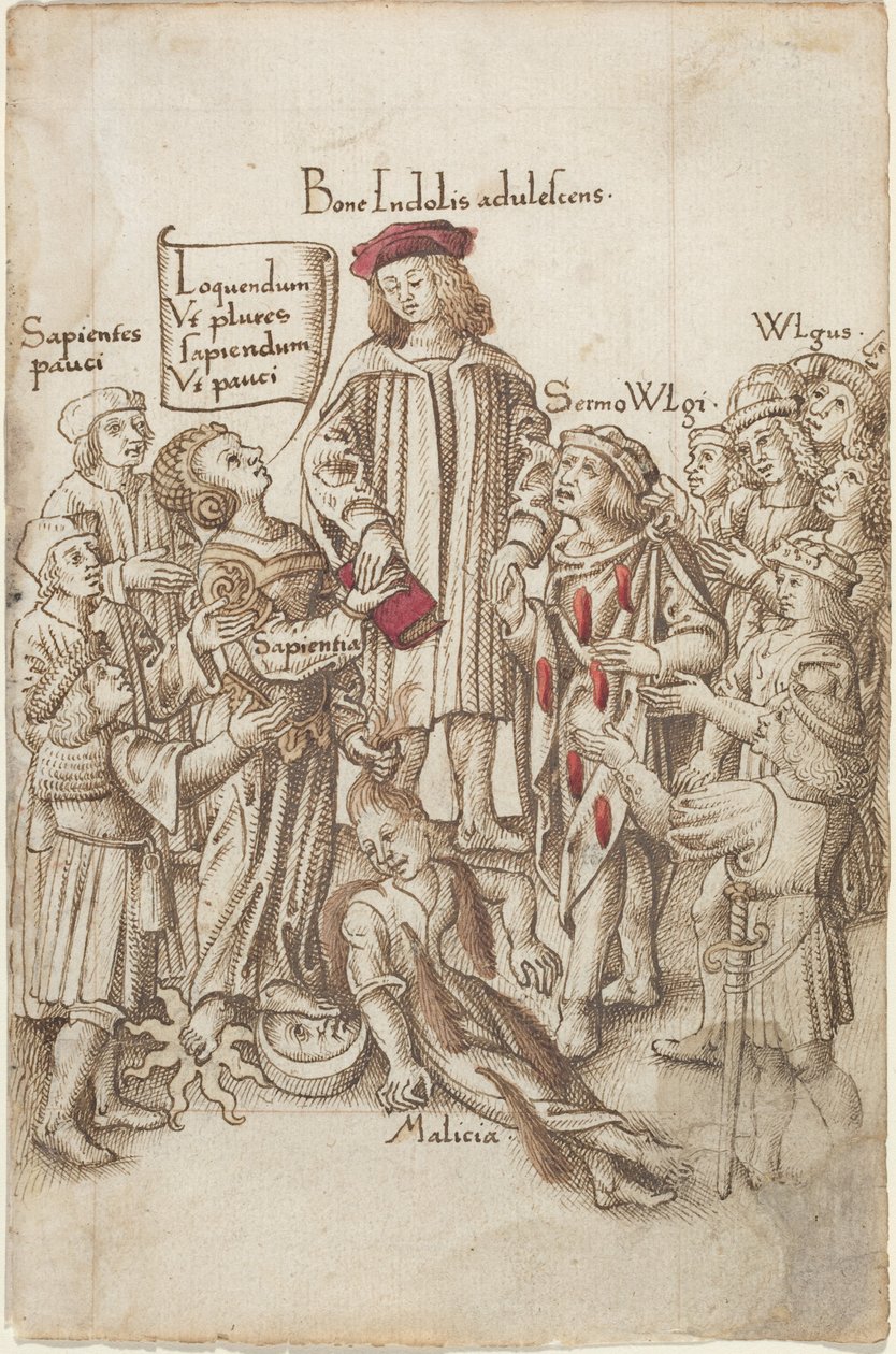 Gå ikke uden for den offentlige vej [fol. 35 recto], ca. 1512-1515 (pen og blæk) af French School