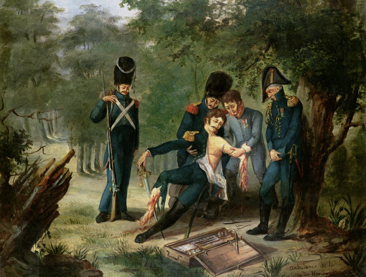 Læge Larreys ambulance ved slaget ved Hanau, 30.-31. oktober 1813 af French School