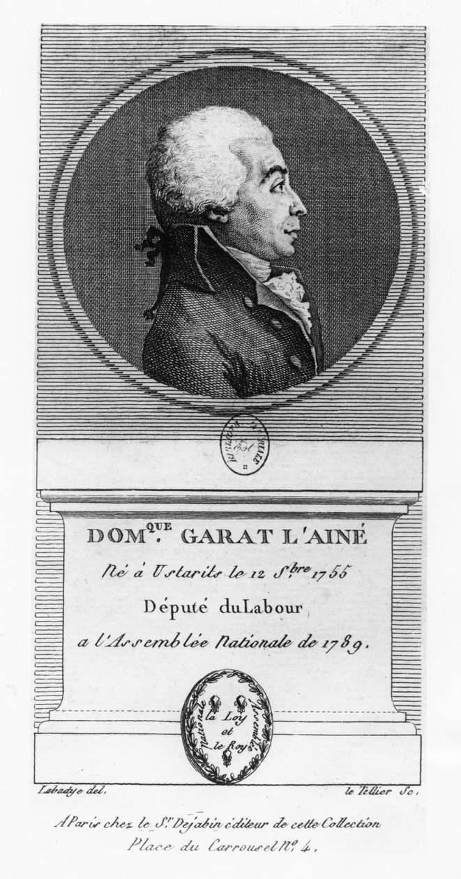 Dominique-Joseph, greve af Garat (gravering) af French School
