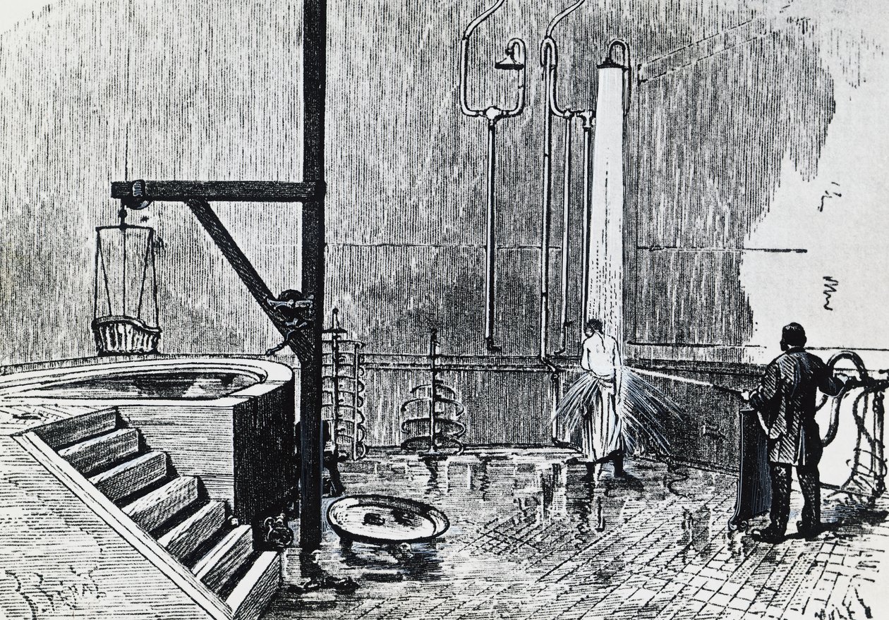 Dr. Duvals hydroterapi-virksomhed i Chaillot-kvarteret, Paris af French School