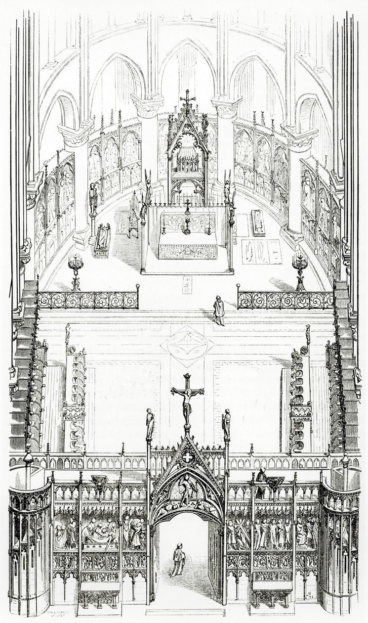 Tegning fra Dictionary of French Architecture fra det 11. til det 16. århundrede, 1861 af French School