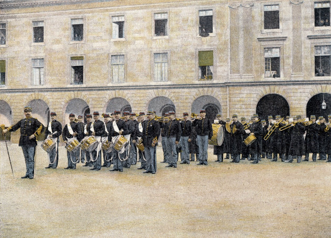 Trommer, bugles og musik- i "" Album militaire"" - Gardes legion af French School