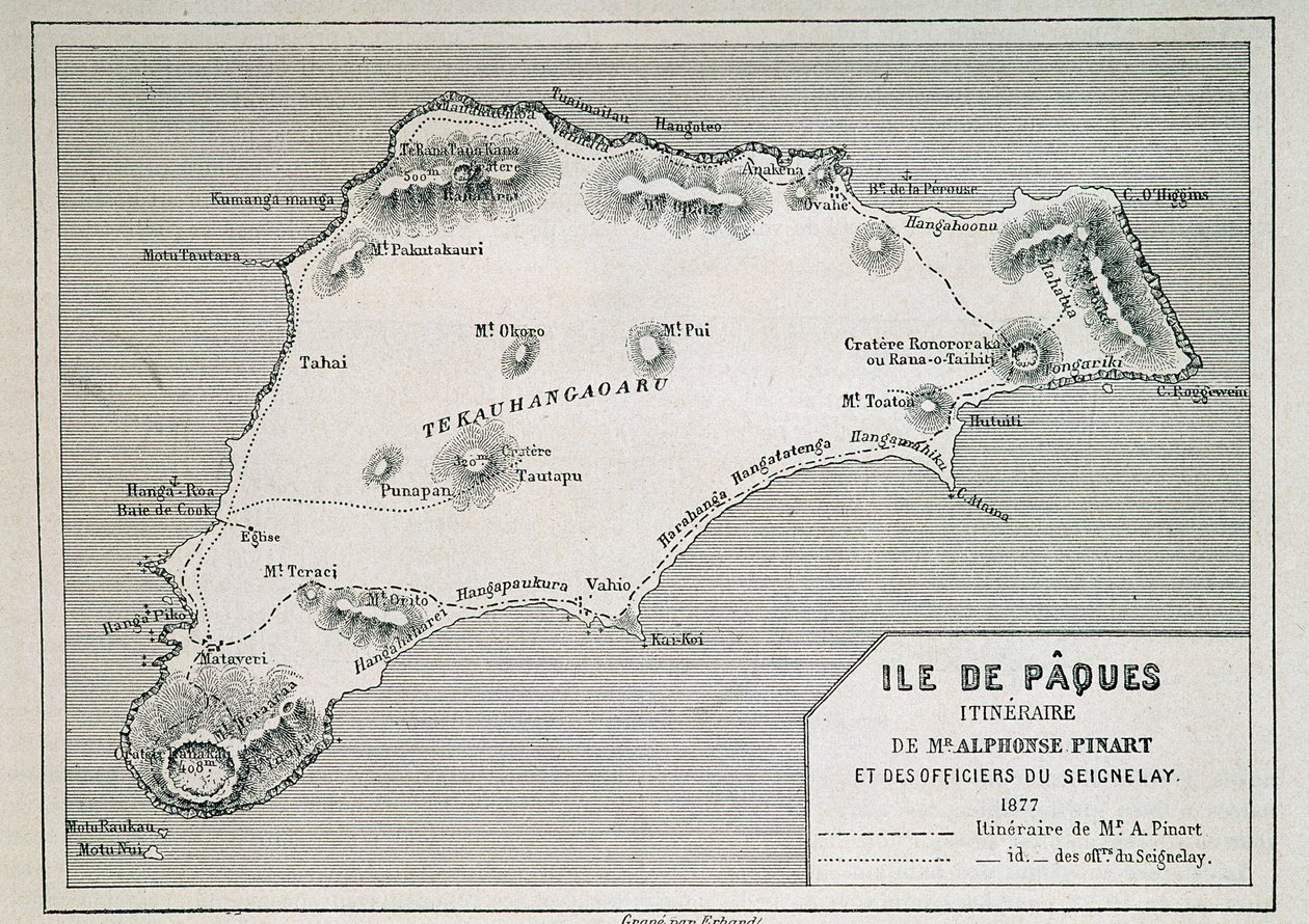 Påskeøen (Rapa Nui): rejseplan af Mr. Pinart af French School