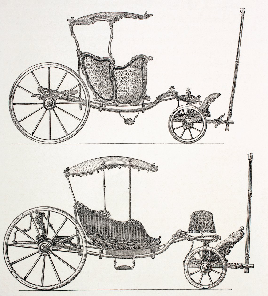 Franske vogne fra det attende århundrede, 1875 af French School
