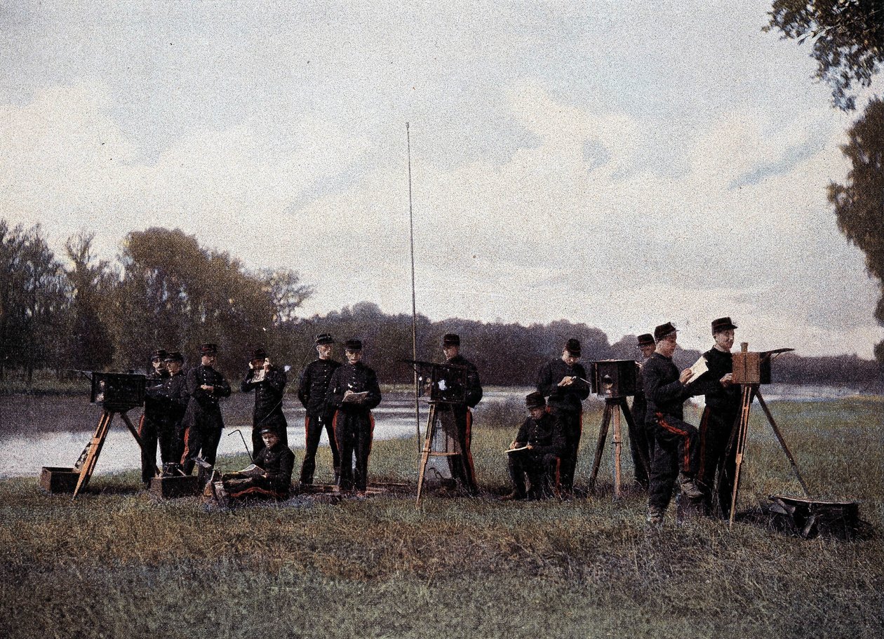 Elektrisk og optisk telegrafi - i "" Military Album"" af French School