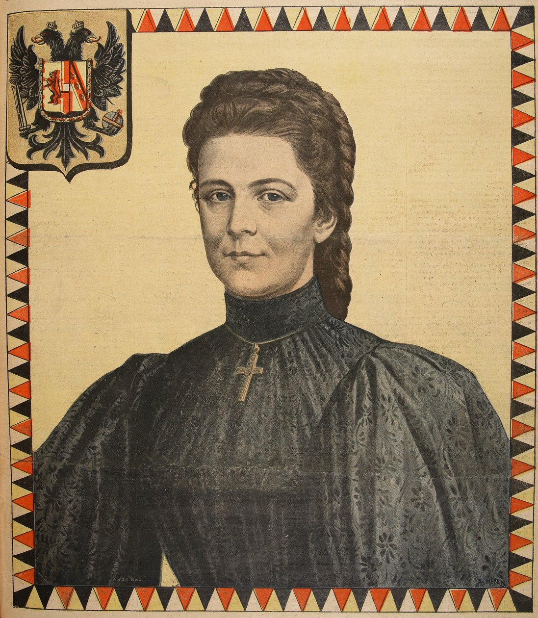 Elisabeth af Østrig, illustration fra Le Petit Journal: Supplement illustre, 25. september 1898 af French School