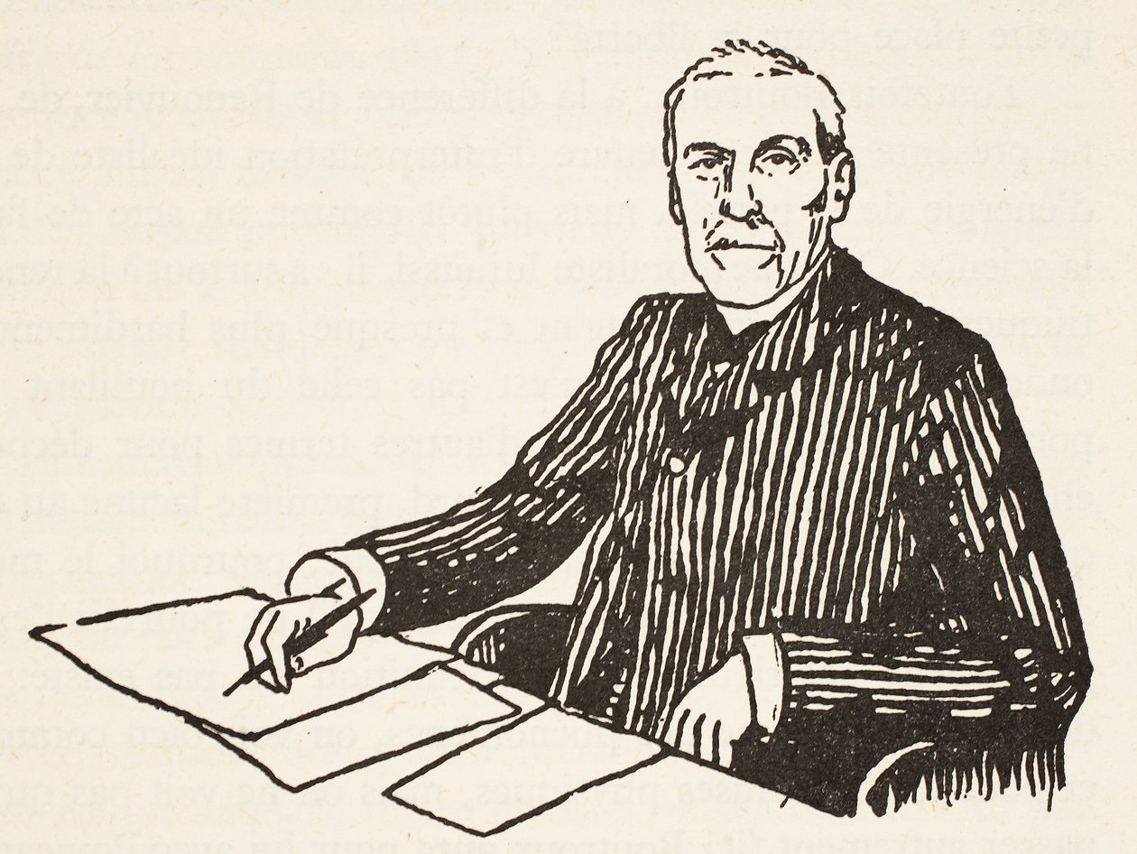 Emile Boutroux, kopi af Boris Mestchersky (d.1957), illustration fra Histoire de la Nation Francaise, Sciences, bind I & II, af Gabriel Hanotaux (1853-1944), 1924 af French School