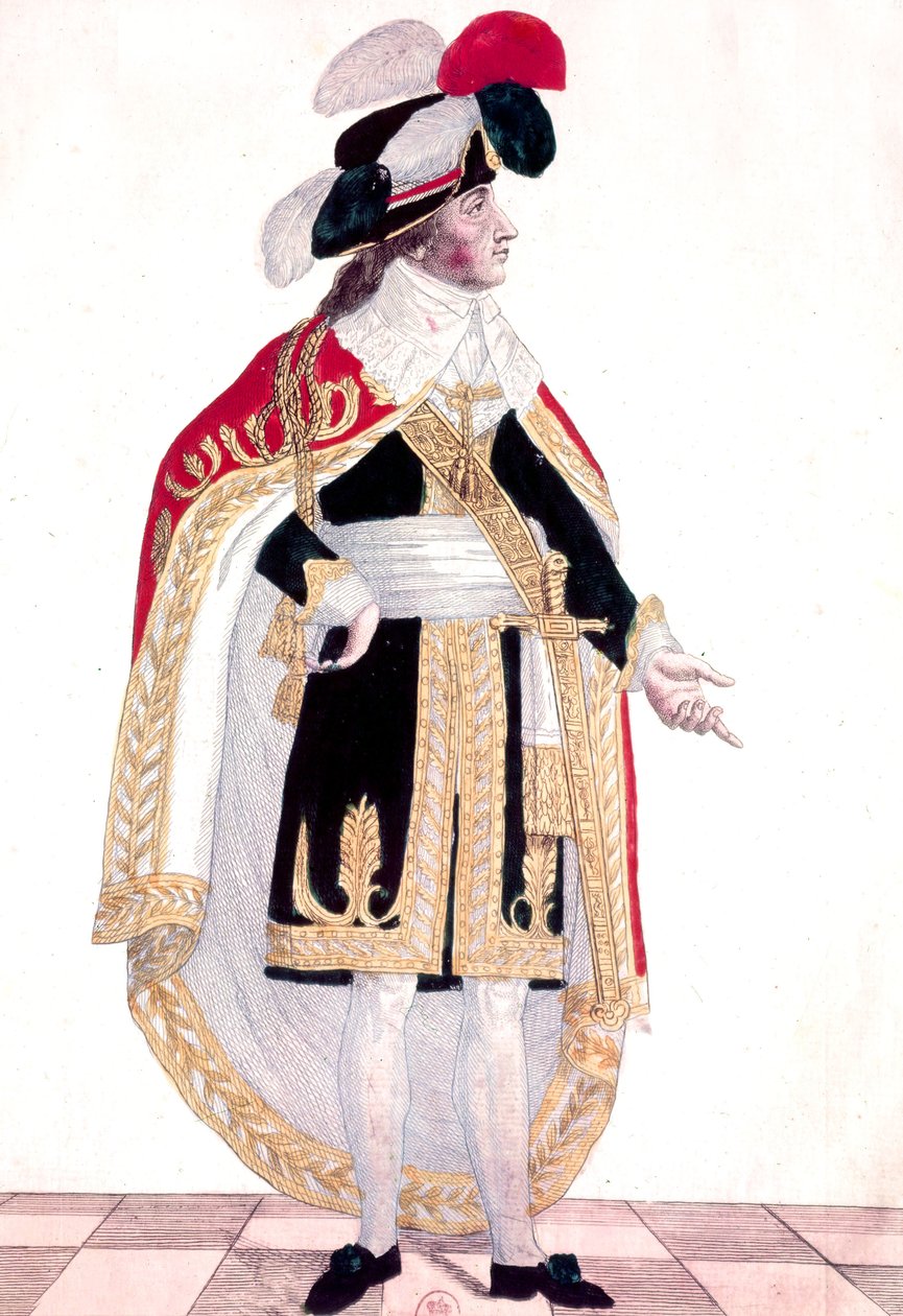 Emmanuel Joseph Sieyes (farvet gravering) af French School