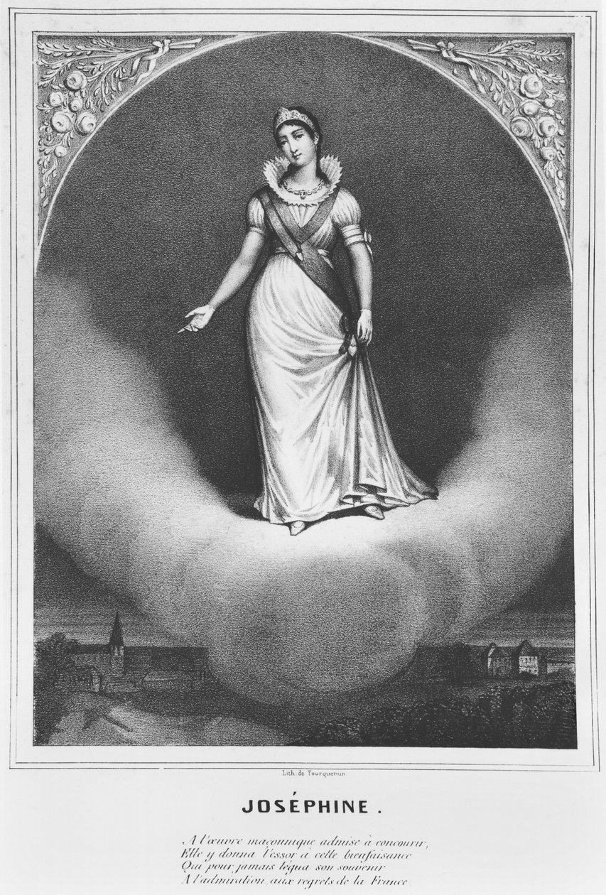 Kejserinde Josephine de Beauharnais (1763-1814) og frimureriet, ca. 1846 af French School