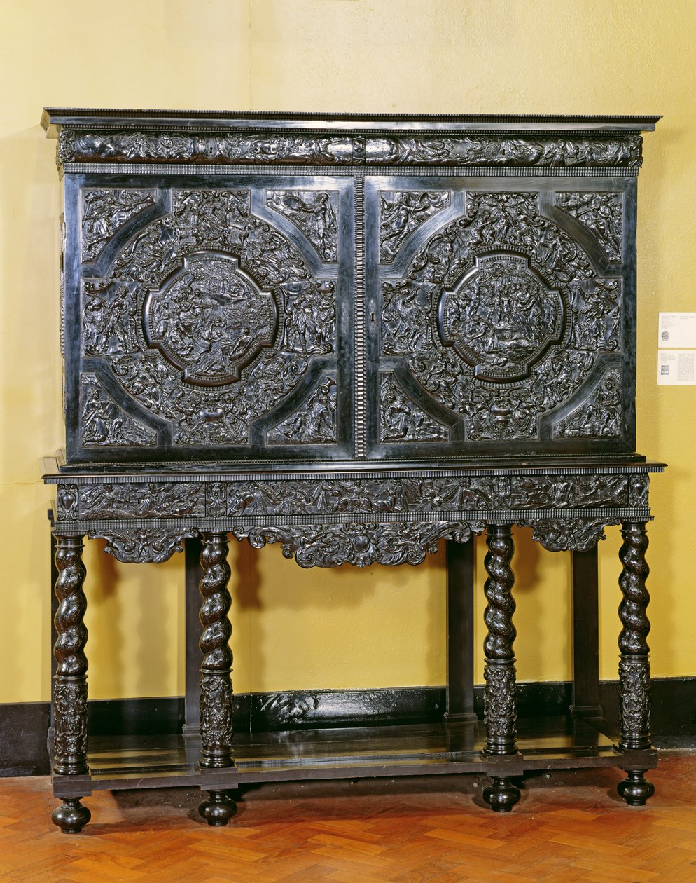 Endymion skab, fransk, ca. 1650 (ibenholt, på en ege- og fyrrekroppe) af French School