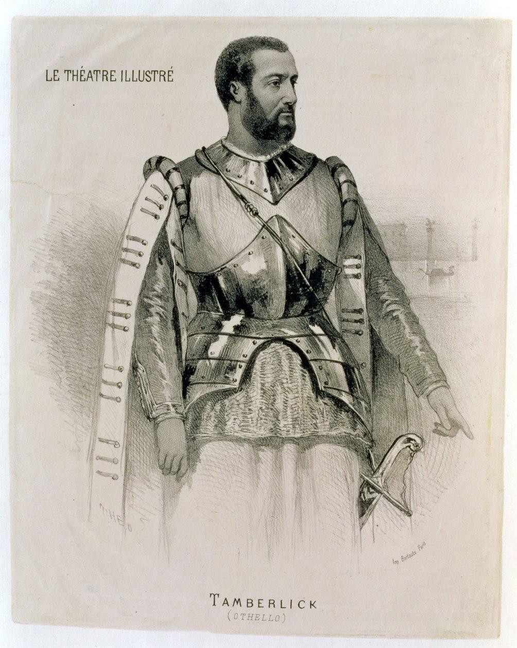 Enrico Tamberlick som Othello, fra The Illustrated Theatre af French School