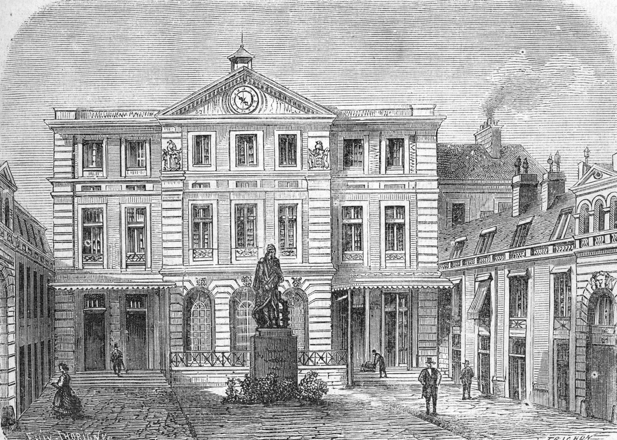 Indgangspartiet til Imperiale Imperial Imprimerie, som derefter blev indrettet i Hotel de Rohan - (stik) 1864 af French School