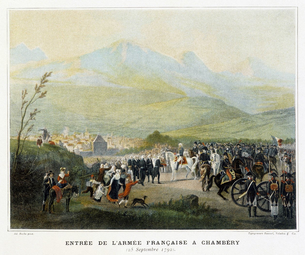 Den franske hærs indtræden i Chambery, 25. september af French School