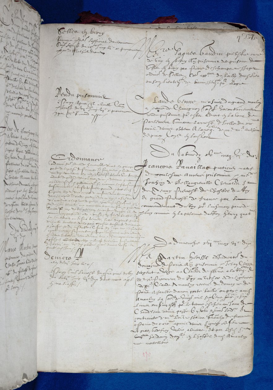 Optagelse i fængselsregisteret for Grand Chatelet of Francois Ravaillac, 1610 af French School