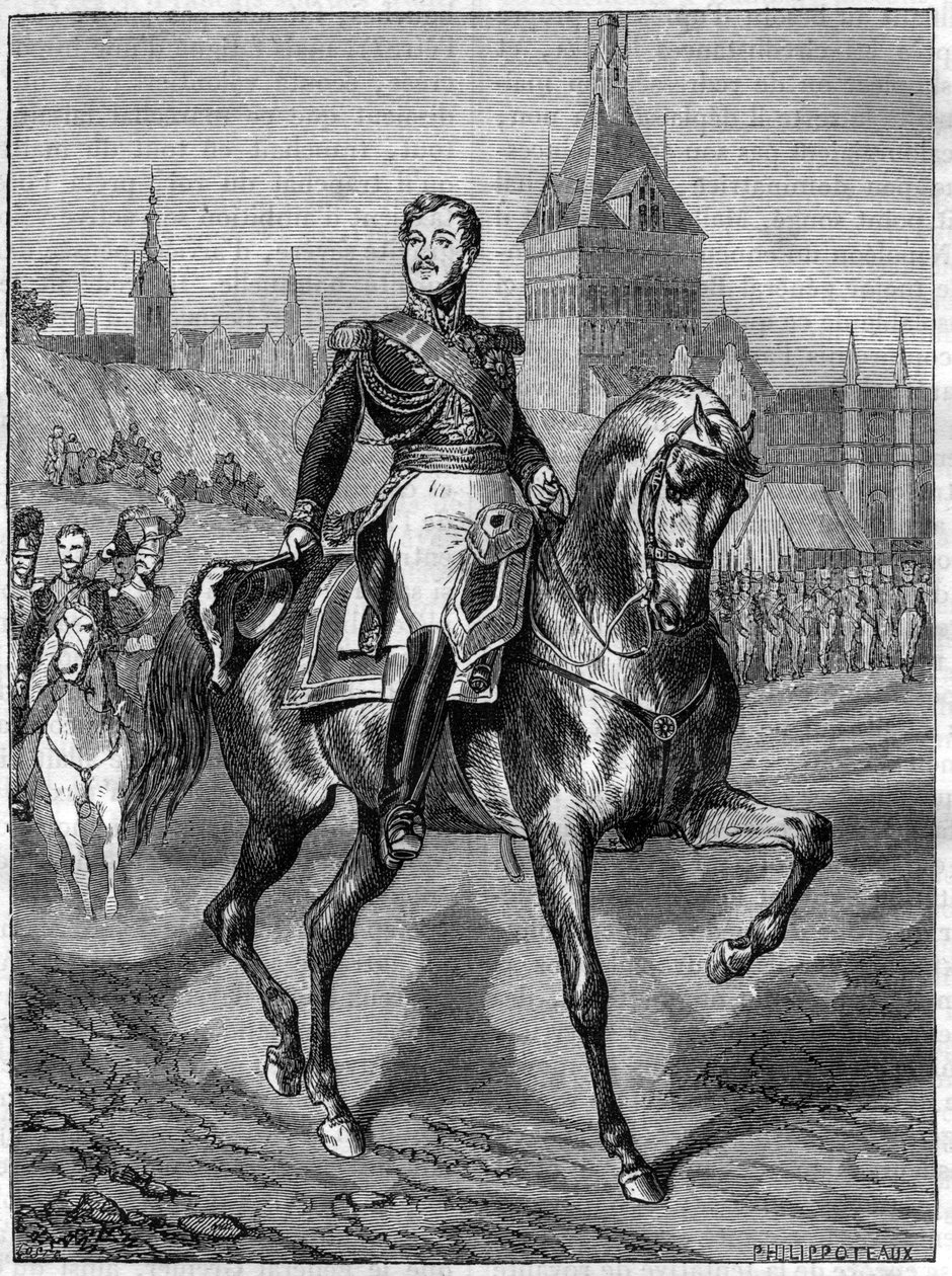 Ridesportræt af general Jean Rapp (1771-1821) - Jean comte Rapp General francais (1772 -1821) - i "History of the Empire following the history of the consulat" af Adolphe Thiers -1879 - privat samling af French School