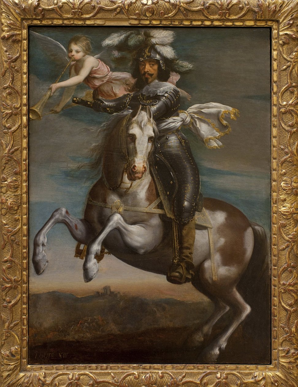 Rytterportræt af Ludvig XIII (1601-1643). Maleri omkring 1630. Art francais 1600-tallet. Musee des Beaux Arts de Rouen. af French School